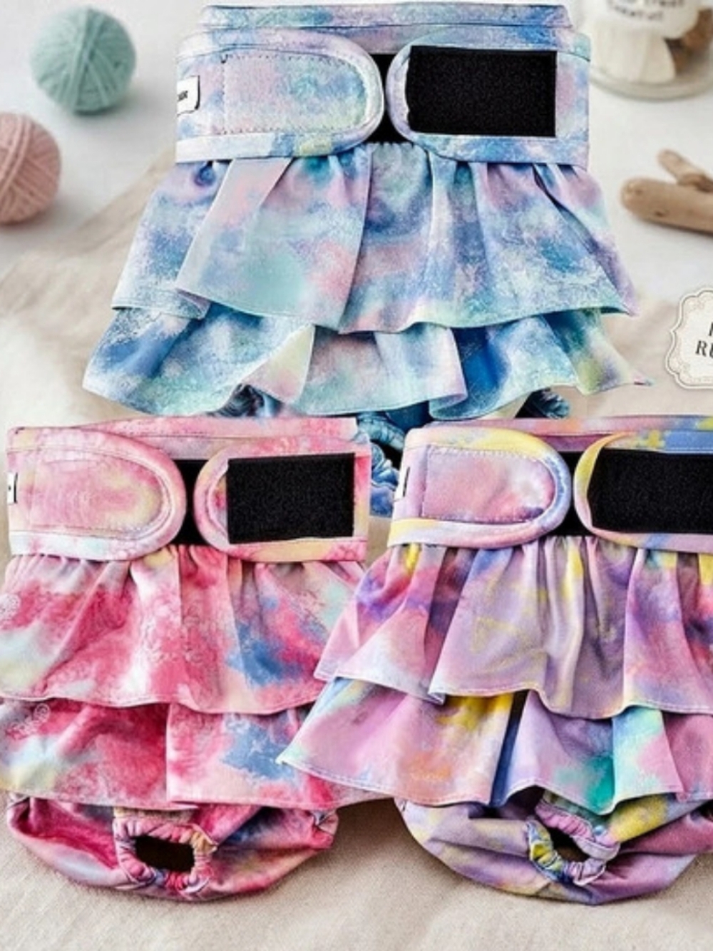 Reusable Female Dog Diapers with Ruffled Skirt